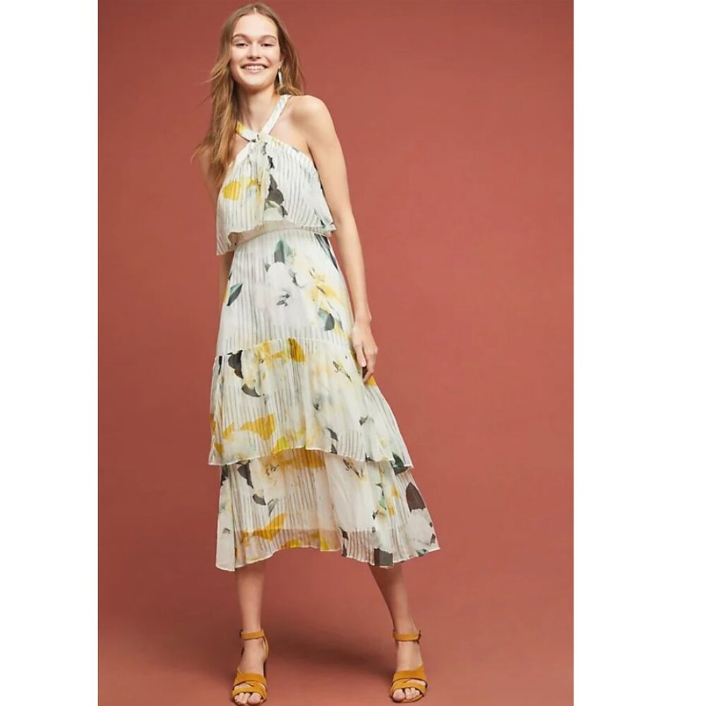 Anthropologie | Tiered Floral Dress | Size 2